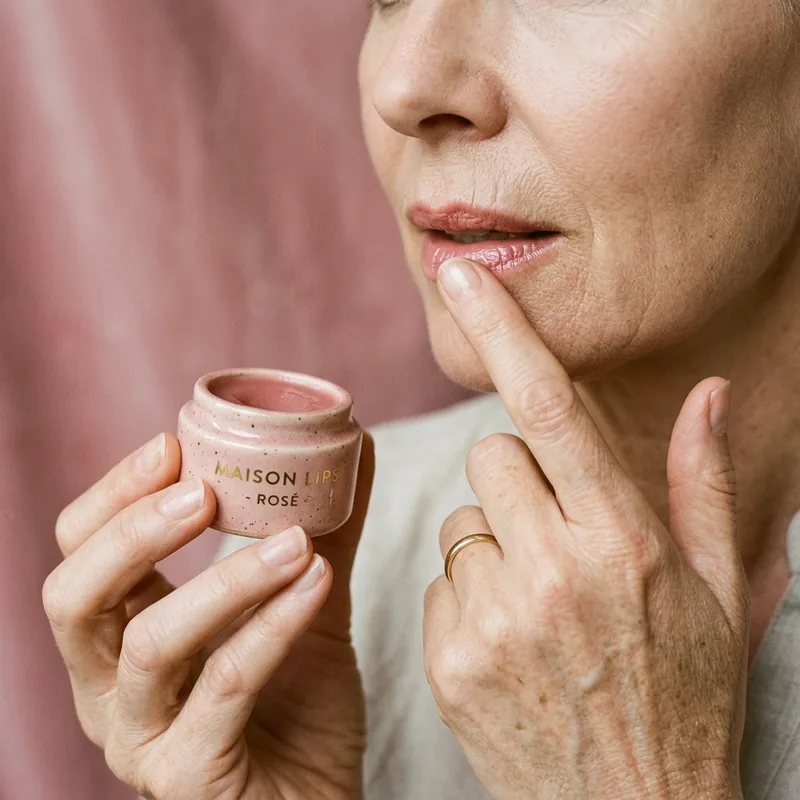 Aplicación de lápiz de contorno labial con técnica de overline preciso