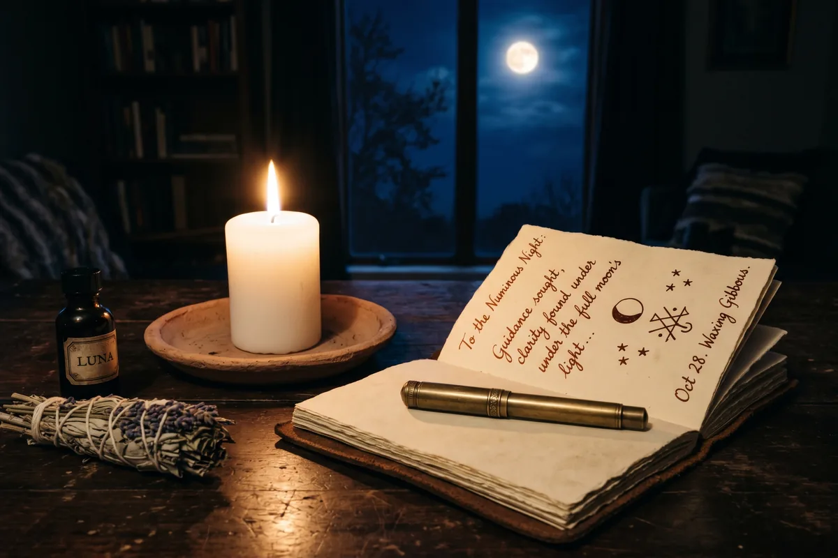 Ritual de luna llena para principiantes que no se creen mucho: solo intención y silencio